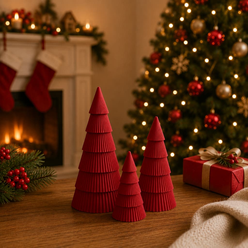 Kit com 3 Árvores de Natal Decorativas decoração Elegante para Mesa pro natal decorativo natalino
