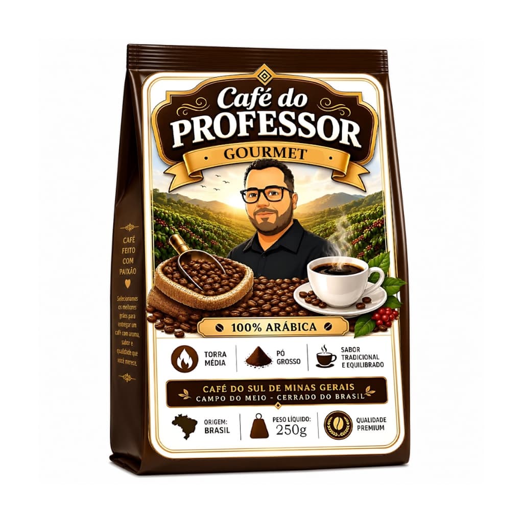 Café do Professor Gourmet 250g Torrado e Moído Premium Sabor Especial