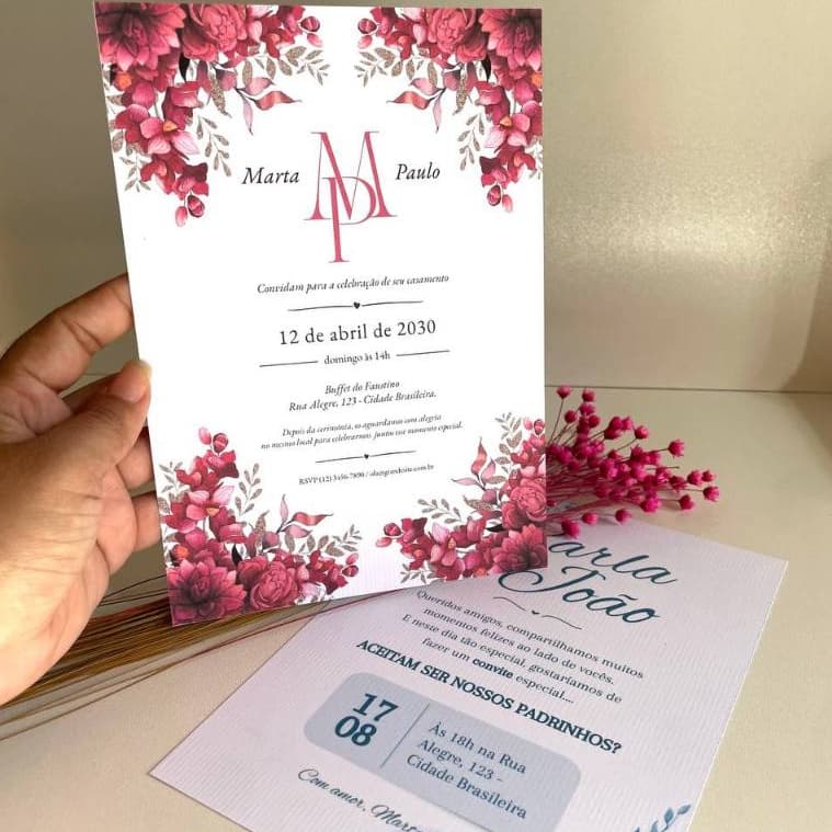 100 Convite Casamento (PROMOÇÃO)