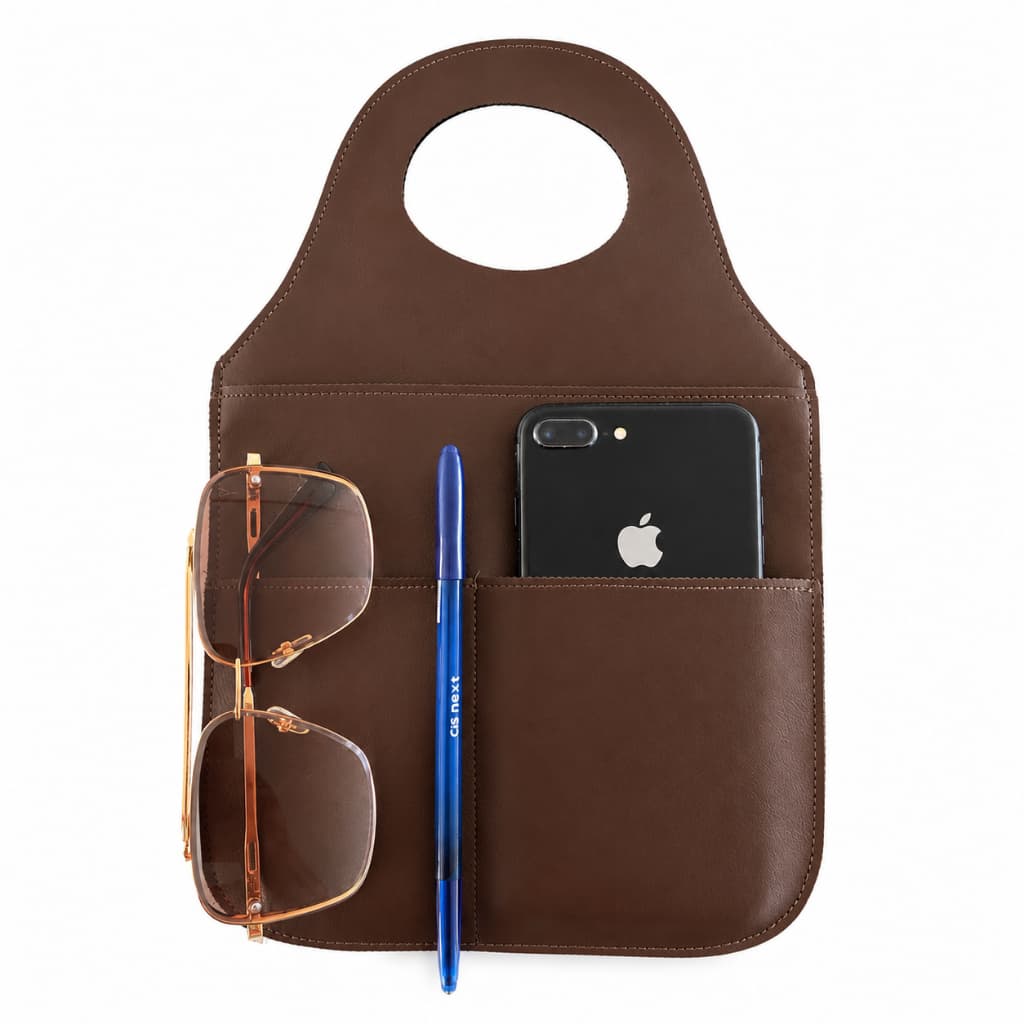 Lixeira para Carro Organizador Porta Objetos Couro Premium