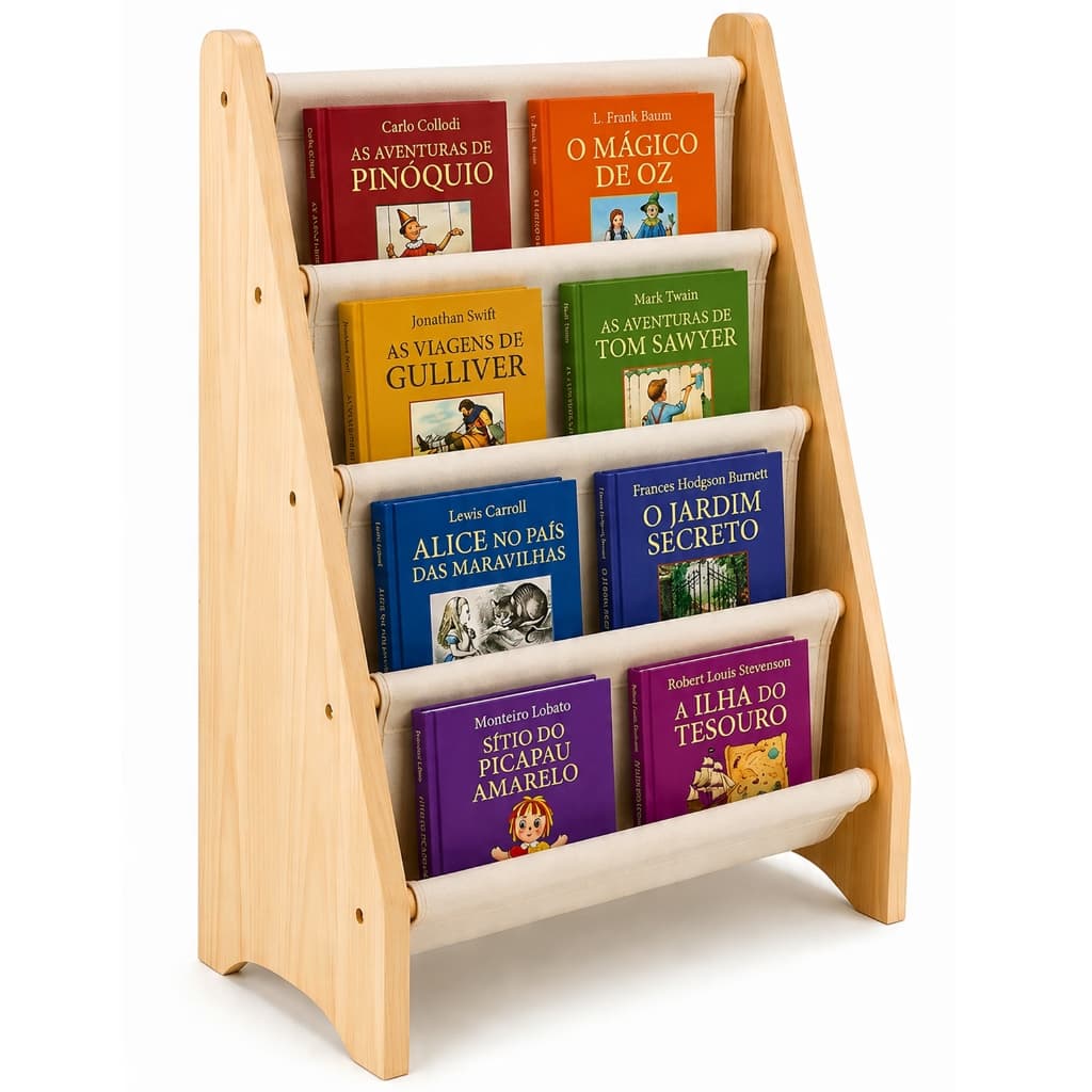 Porta Livros Estante Livreiro Rack Infantil de Madeira Moderno Montessori Para Crianças Meninos Meninas