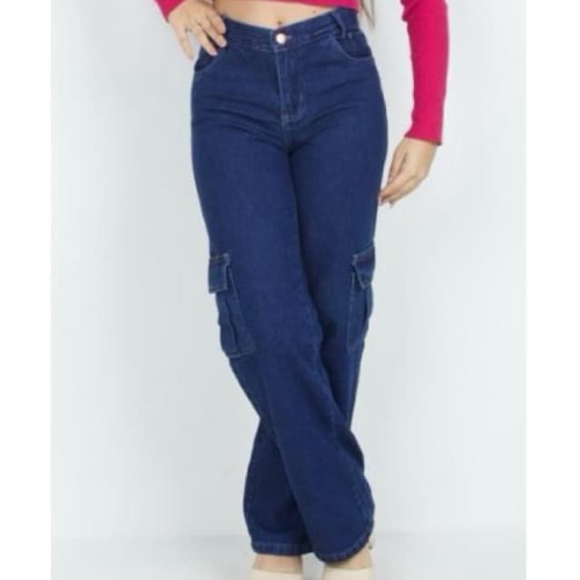 * Calça Jeans infantil Cargo Infantil Wide Leg * Calça Cargo Jeans Infantil Feminina * Calça Jeans Cargo Infantil Premiu