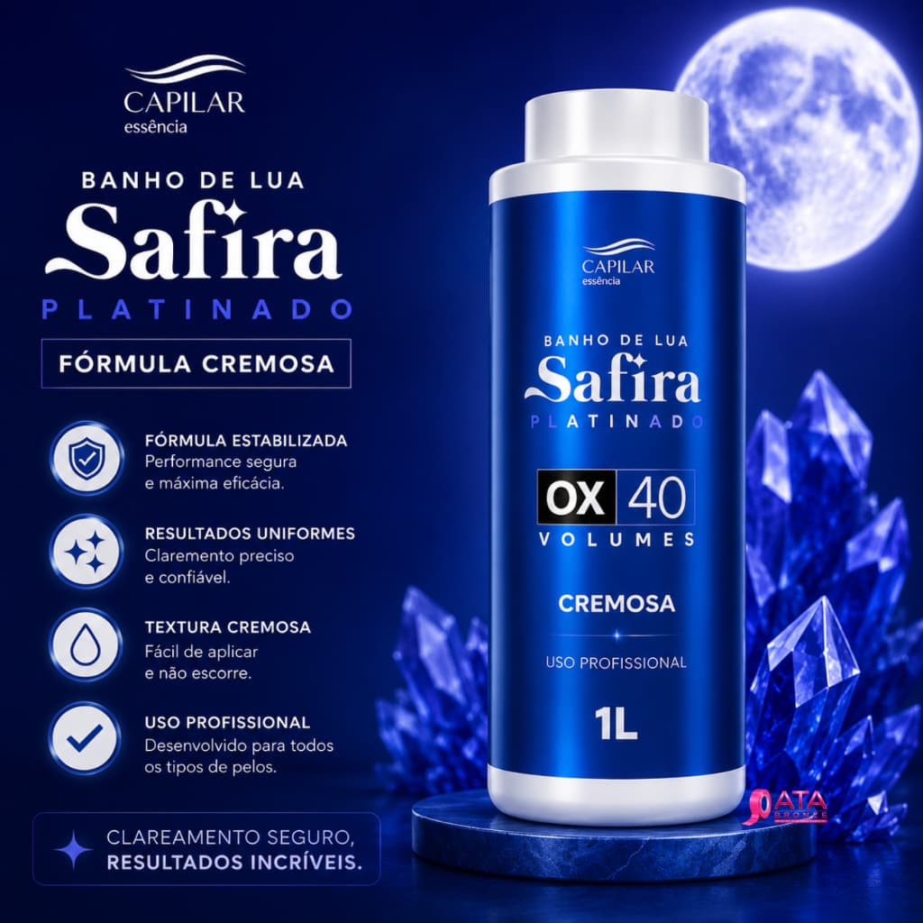 ÁGUA OXIGENADA SAFIRA 40 Vol. 1L - CAPILAR ESSÊNCIA