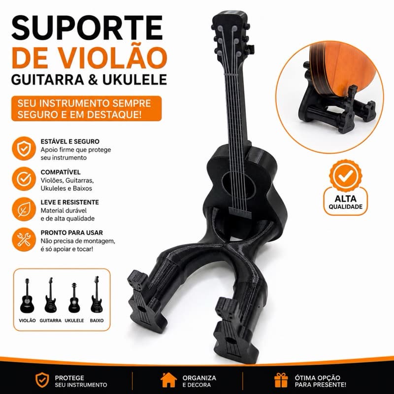 suporte de parede para violão