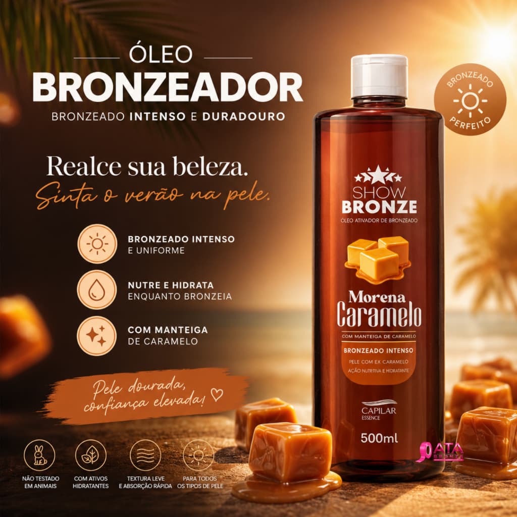 ÓLEO ATIVADOR MORENA CARAMELO 500ml - CAPILAR ESSÊNCIA