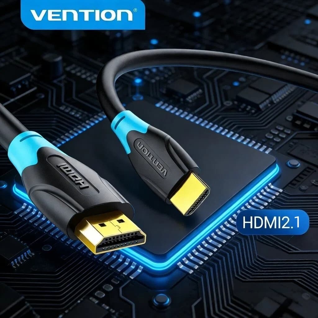 Cabo HDMI 2.1 Vention, compatível com múltiplos dispositivos, saída estável, suporte a 4K 60Hz HDR