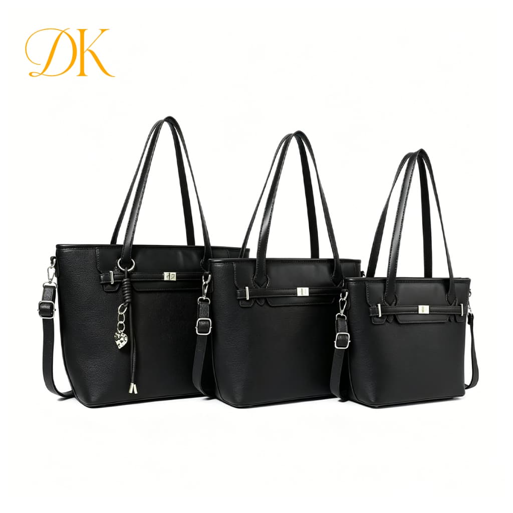 DUKE Kit 3 Bolsas Tote Feminina – Conjunto de Bolsas Grandes com Alça Longa, Disponível em 8 Cores-LCX014