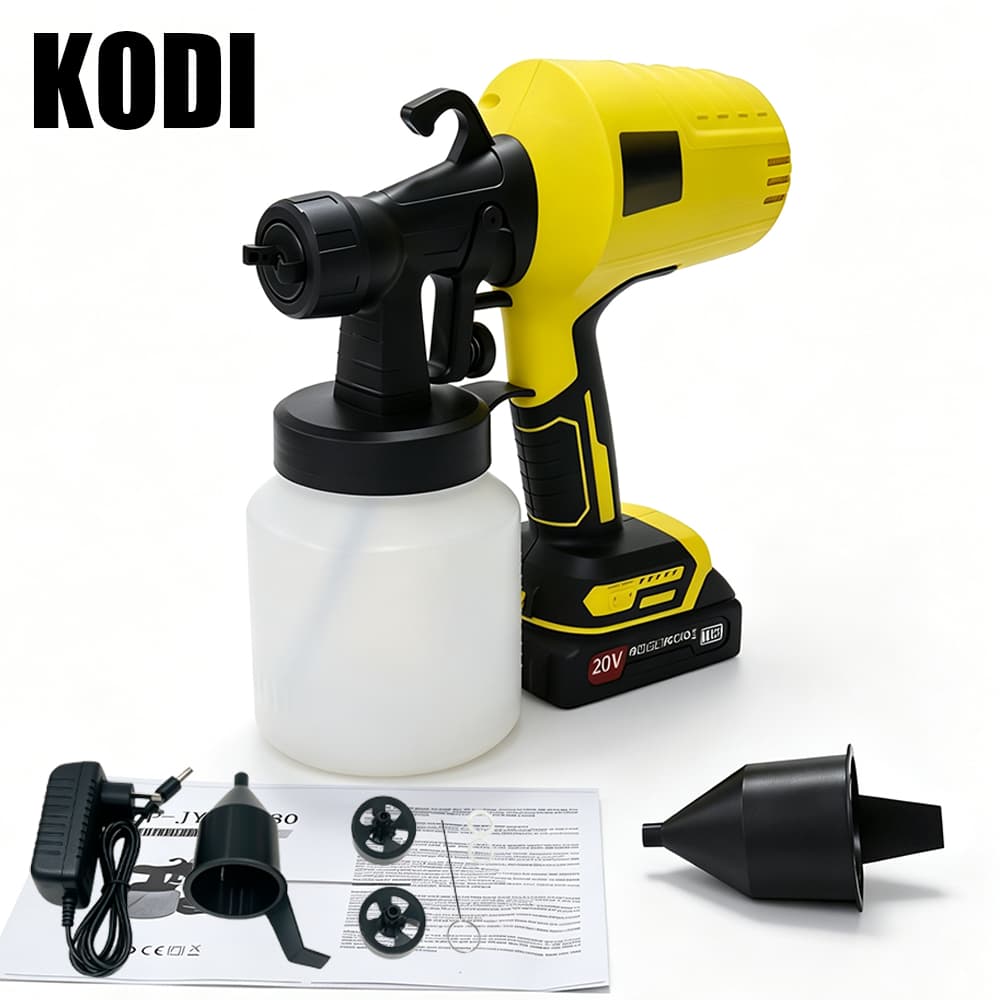 Pistola de pintura recarregável 20V grande capacidade para reformas, tintas e higienização residencial J4