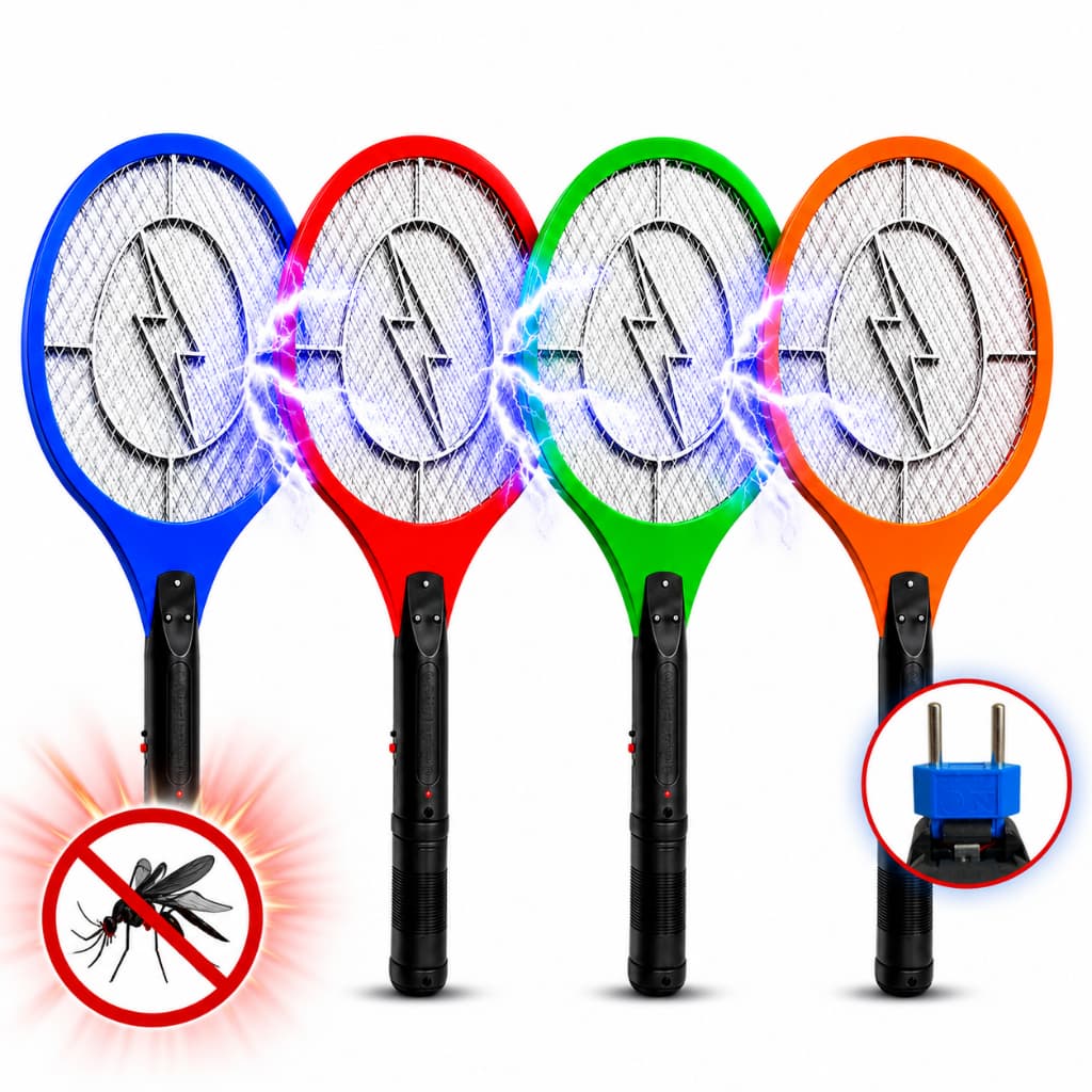 RAQUETE ELÉTRICA RECARREGAVEL MATA MOSQUITO INSETOS DENGUE