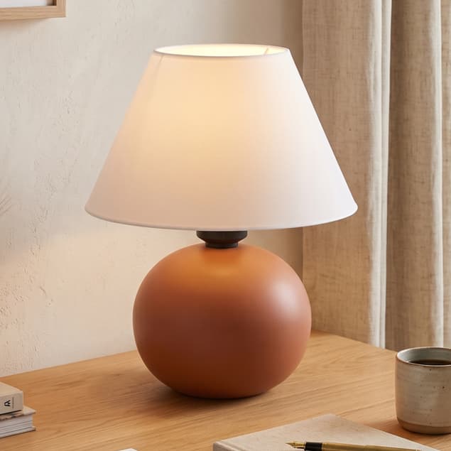 Abajur de Cerâmica com Cúpula Luminária para Sala Quarto Escritório