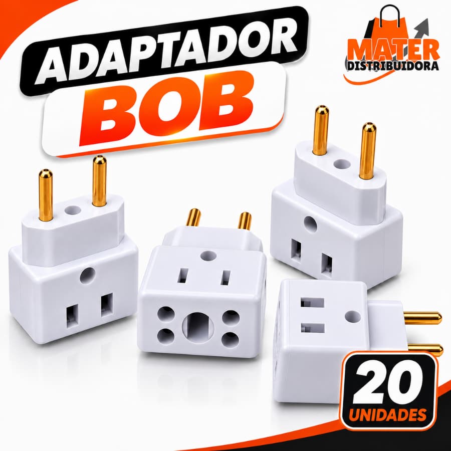 Kit 20 Adaptador De Tomada Bob Esponja Quadrado Original Benjamin