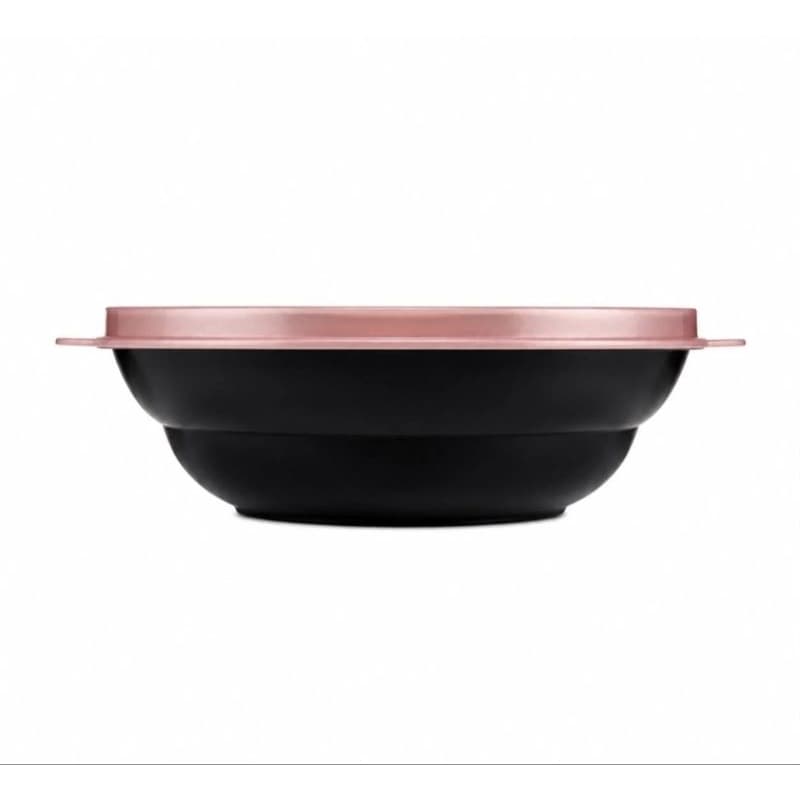 TUPPERWARE TIGELINHA PRAGELA 450 ML PRETA E ROSA