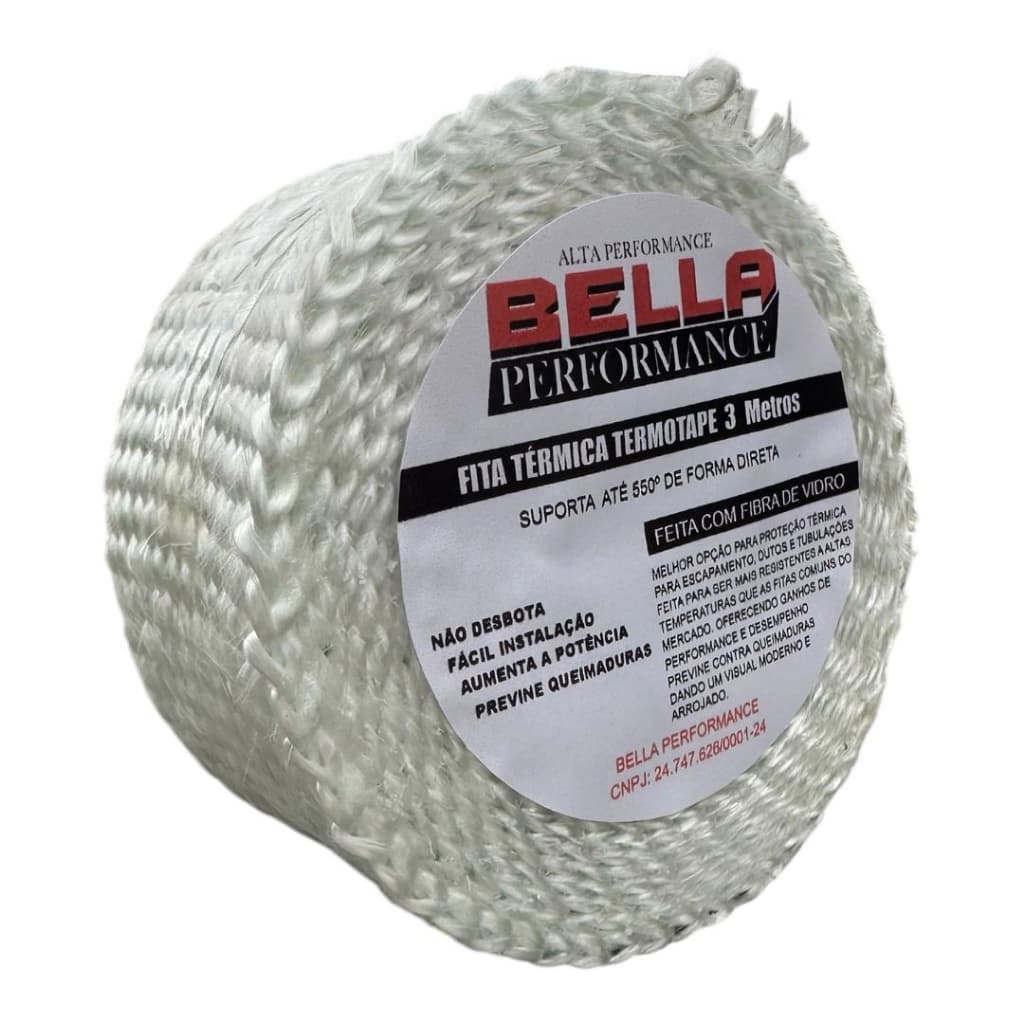 Fita Manta Termica Termotape 3 Metros Branca para Carro Moto Ar condicionado Escapamento e Coletores