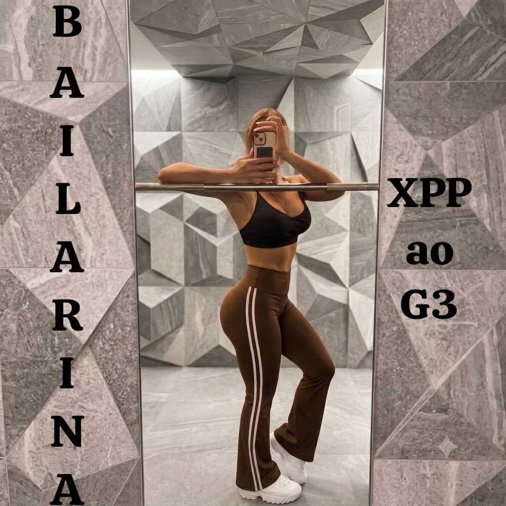 Calça Bailarina Estilo Flare Cos Alto Com Listras Laterais Tecido Grosso Suplex Premium