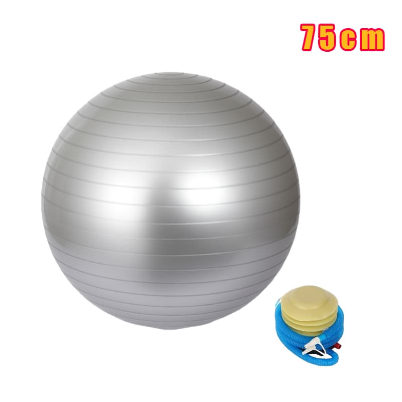 Bola de Pilates 75cm Grande com Bomba de Ar – Antiestouro, Suporta até 300kg, para Fisioterapia e Treino