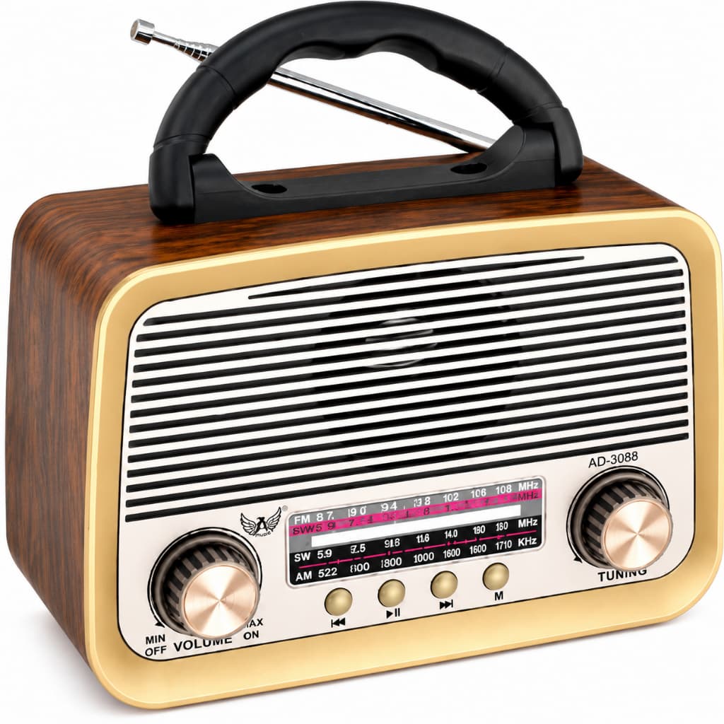 Rádio Clássico Bluetooth (Modelo AD-3099) - 3 Bandas Um toque retrô com a tecnologia moderna!