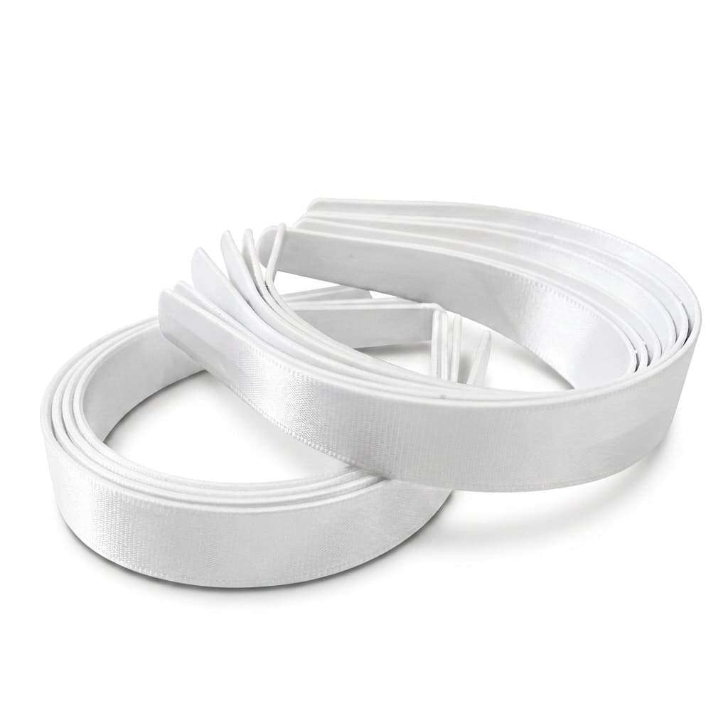 Tiara De Plástico Larga Para Turbante | 6 Unidades - Branco