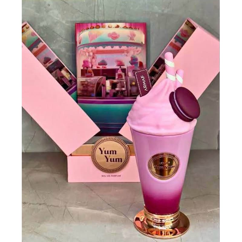 Perfume Arabe Feminino Yum Yum MilkShake Explosão de Cereja, Baunilha e Luxo Doce 100 ml