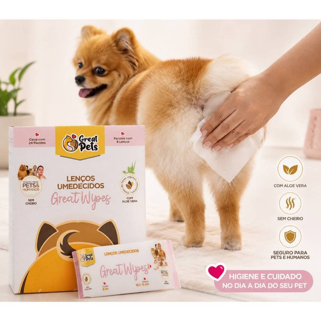 Lenço Umedecido Aleo Vera Great Pets