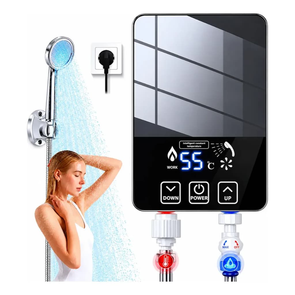Aquecedor elétrico de água com tanque de armazenamento e controle de temperatura,4500W 127V