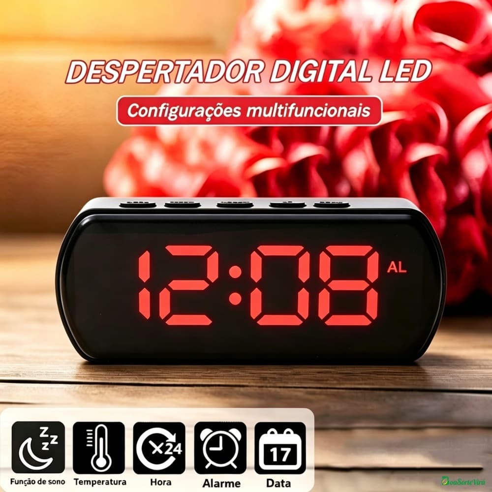 Despertador Inteligente Para Mesa Despertador Digital Com Exibição Da Temperatura