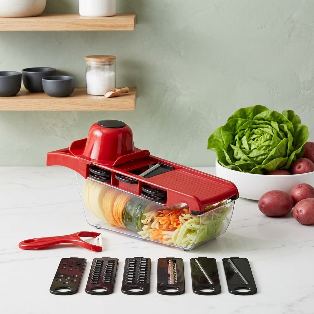 Profissional Multiuso Cozinha Slicer Aço Inox 10 em 1 Fatiador Cortador Ralador De Legumes Verduras Frutas Alimentos