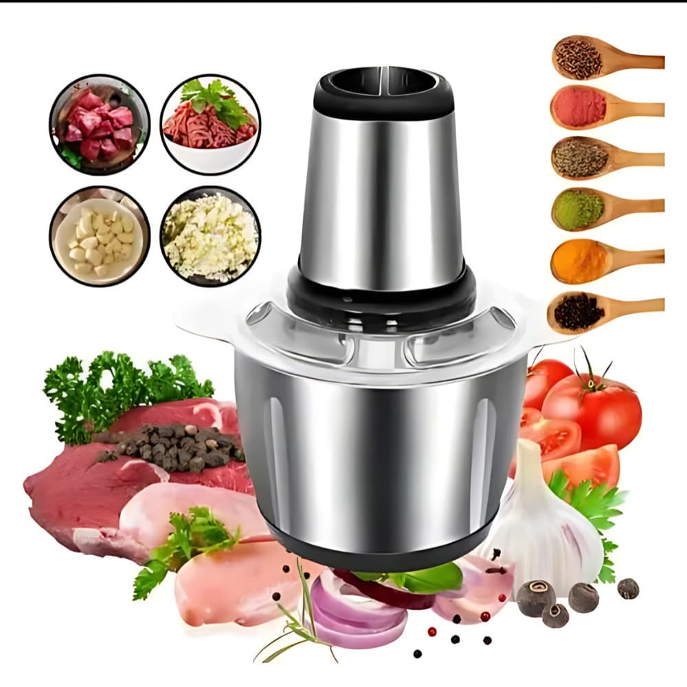 Picador De Alimentos Moedor De Carne Mixer Elétrica Processador Cozinha Casa Alho - 110v-220v