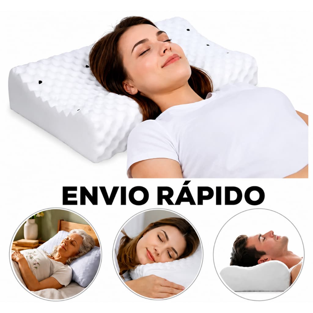 Travesseiros Cervical Ortopédico Magnético Infravermelho Espuma Soft Premium Pillow Contour