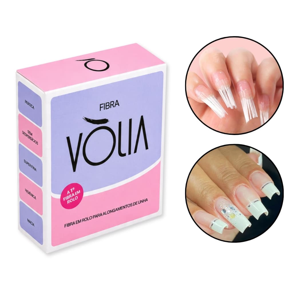 Fibra de Vidro para Alongamento de Unhas Vòlia Rolo 4 Metros Unha Manicure Nail Designer Gel