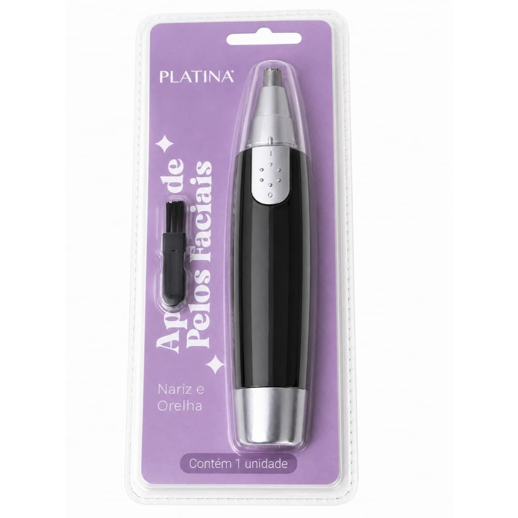 Aparador de Pelos HT Cinza com Preto - Lâmina de Aço Inoxidável e Design Ergonômico