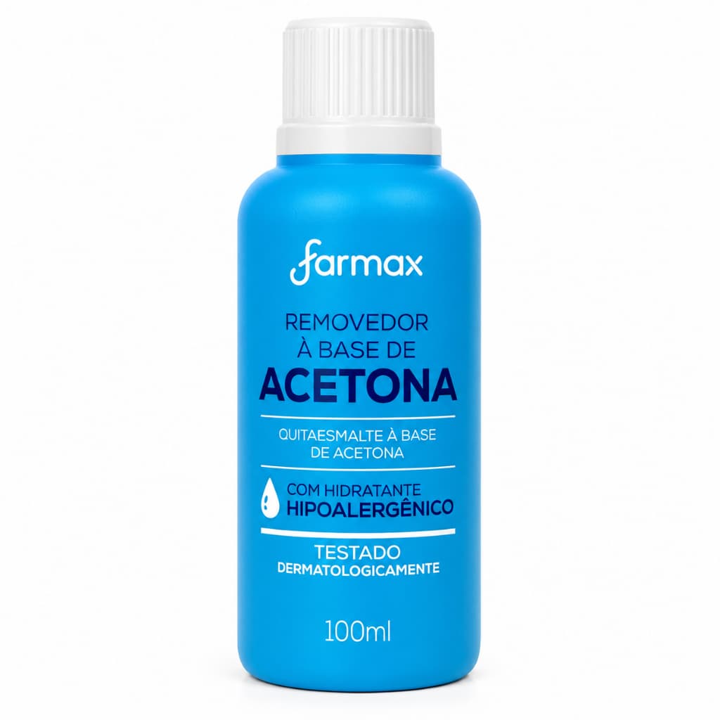 Removedor Esmalte Acetona Hidrata Unhas Cutículas Acetona Remove Rápido Hipoalergênico Com Glicerina 100ml