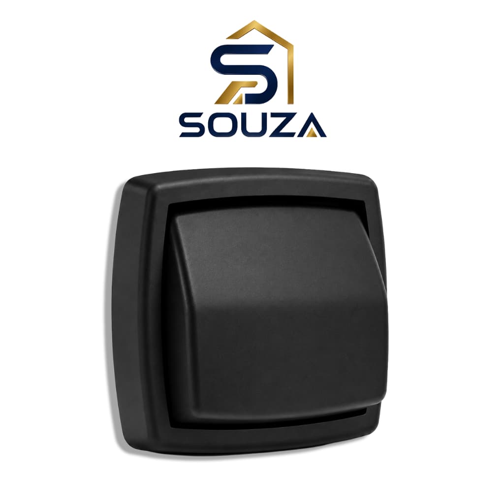 Acabamento Válvula Descarga Hydra Max ABS Preto Banheiro Compatível Docol Deca Alta Durabilidade