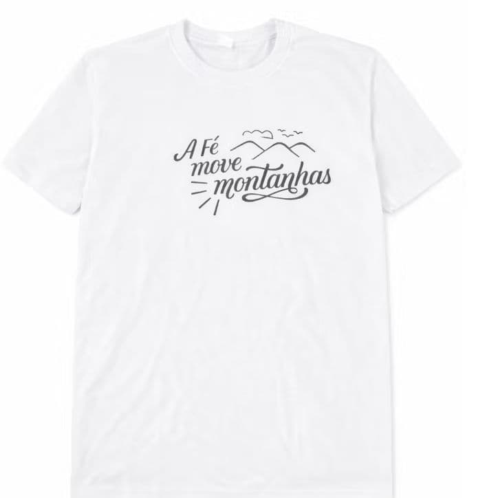 Camisas branca ,camisetas casual ,camisetas frases crista.