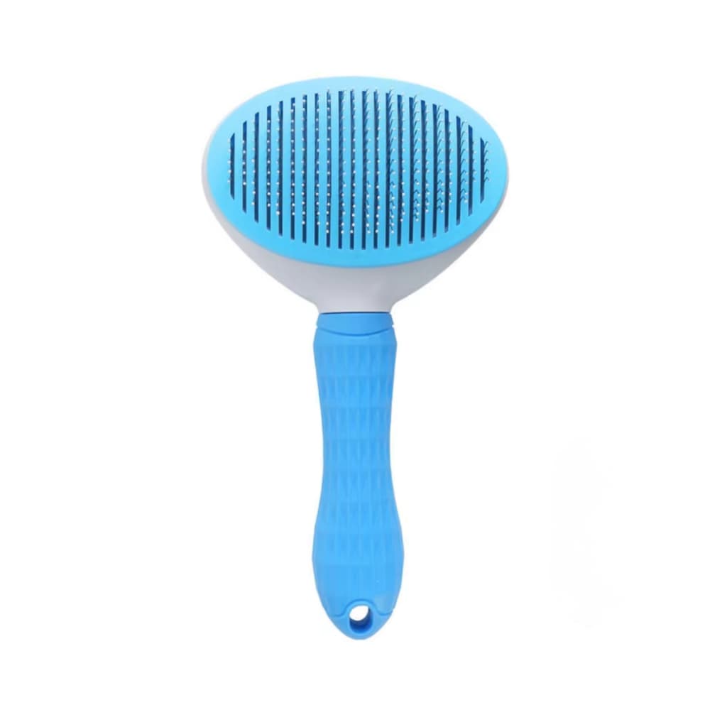 Escova Pet Removedora de Pelos 2 em 1 Automática para Cães e Gatos Autolimpeza Azul e Rosa