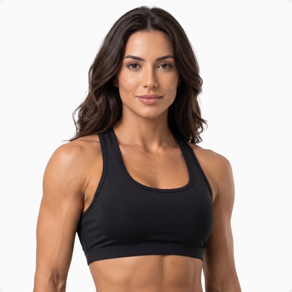Top Nadador Fitness Feminino Elasticidade Alta Qualidade Forro Tecido Suplex Sustentação