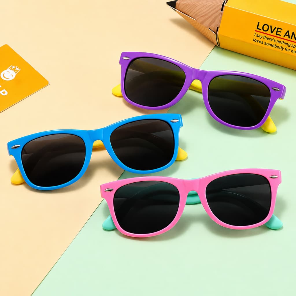 Óculos Sol Infantil Flexível Polarizado UV 400 para crianças