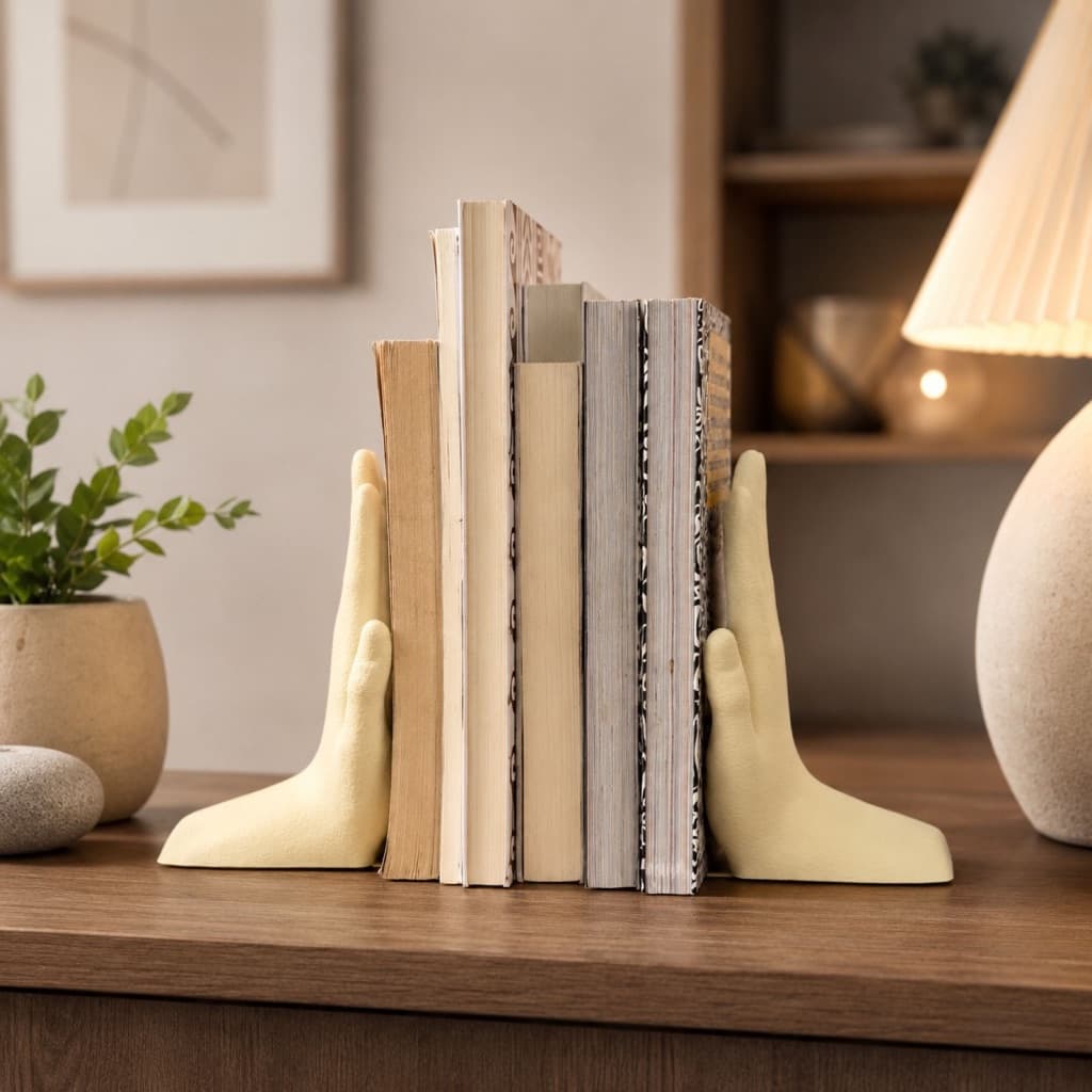 Aparador de livros Mãos decorativo Suporte Organizador - Zately