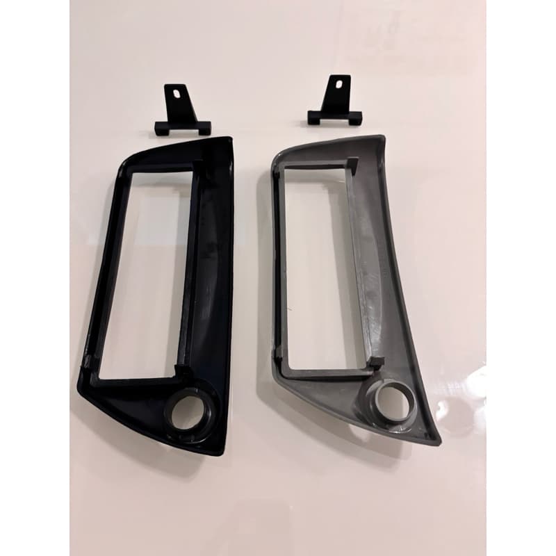 Contra Frente Painel Para Rádio Ford Ka Com Furo 1 Din Preta/cinza 2002