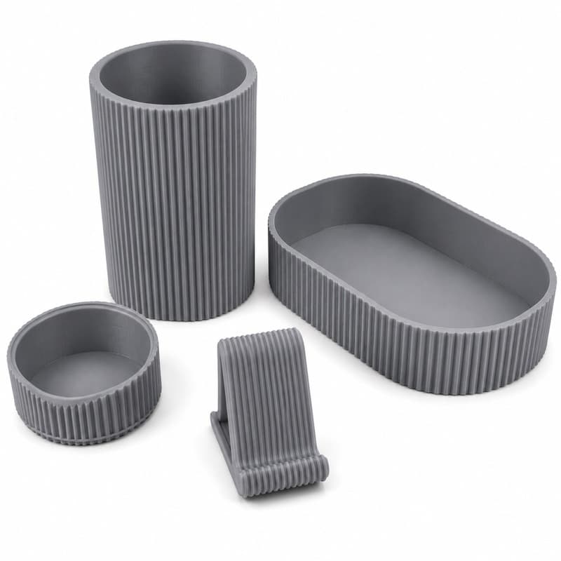Kit Organizador de Mesa 3D Porta Canetas Bandeja Porta Celular em PLA Premium