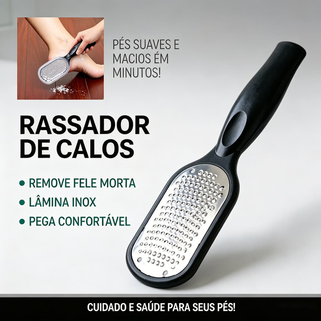 2pcs Removedor de Calos em Aço Inoxidável Raspador de Pés Profissional Lixa para Pele Morta