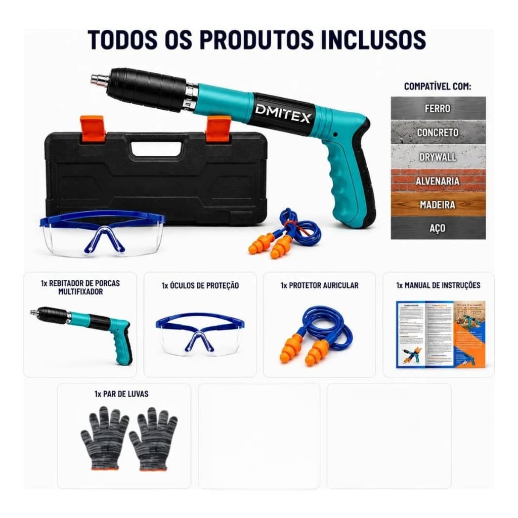 Qualidade superior Pistola de Fixaçäo Finca Pino sem prego DEITEX