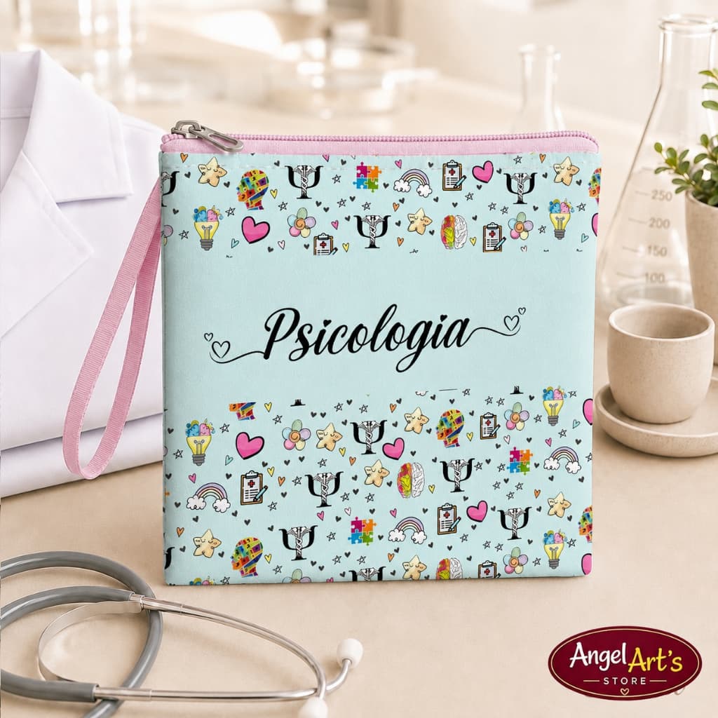 Bolsa Porta Jaleco Psicologia Bolsa Psicologia Nécessaire Organizadora Impermeável Nécessaire Para Estudante e Psicologa