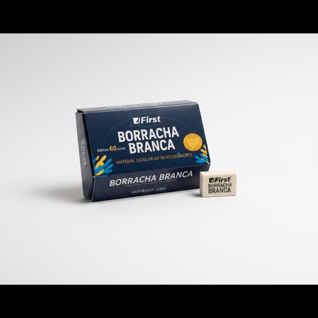 Kit Borrachas Brancas Macias Duraveis Escolar Escritório Econômico 60 Unidades