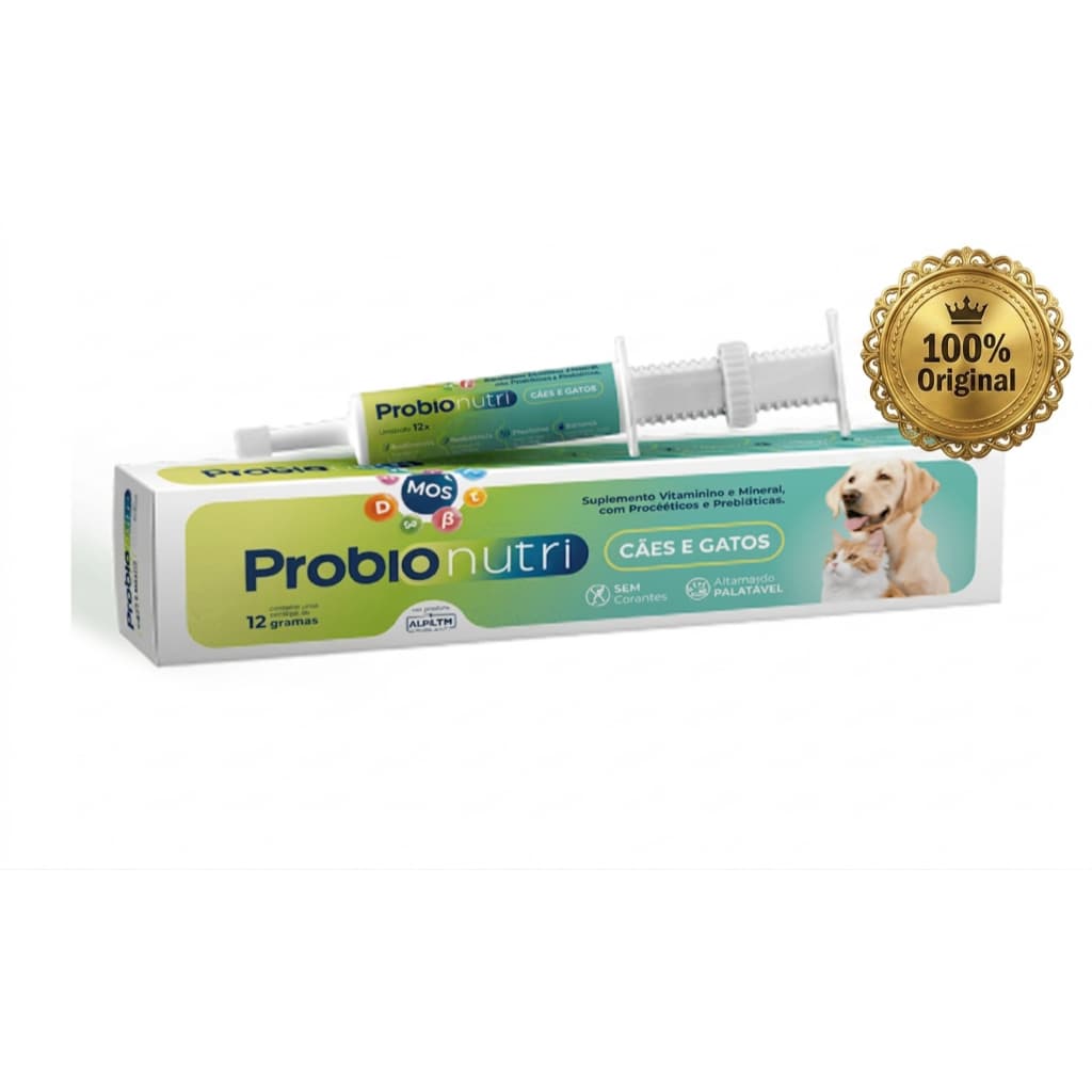 Probiótico Probionutri Cães e Gatos - Pasta Palatável 12g