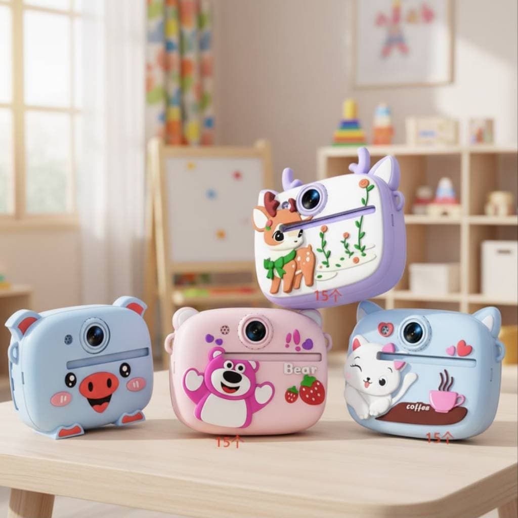 Câmera Digital Infantil Instantânea Com Impressão Sq-xj10d