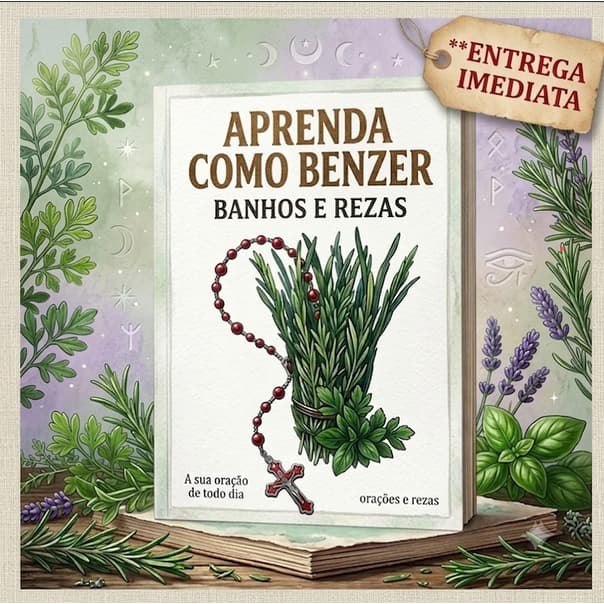 Livro De Bolso Banhos  Rezas Para Benzer Com Guia De Ervas Práticas De Limpeza Energética E Proteção