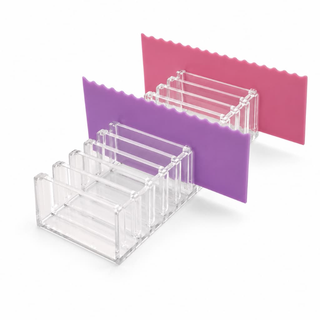 Suporte Organizador De Espátulas De Confeitaria Em Acrílico Transparente Porta Espátulas