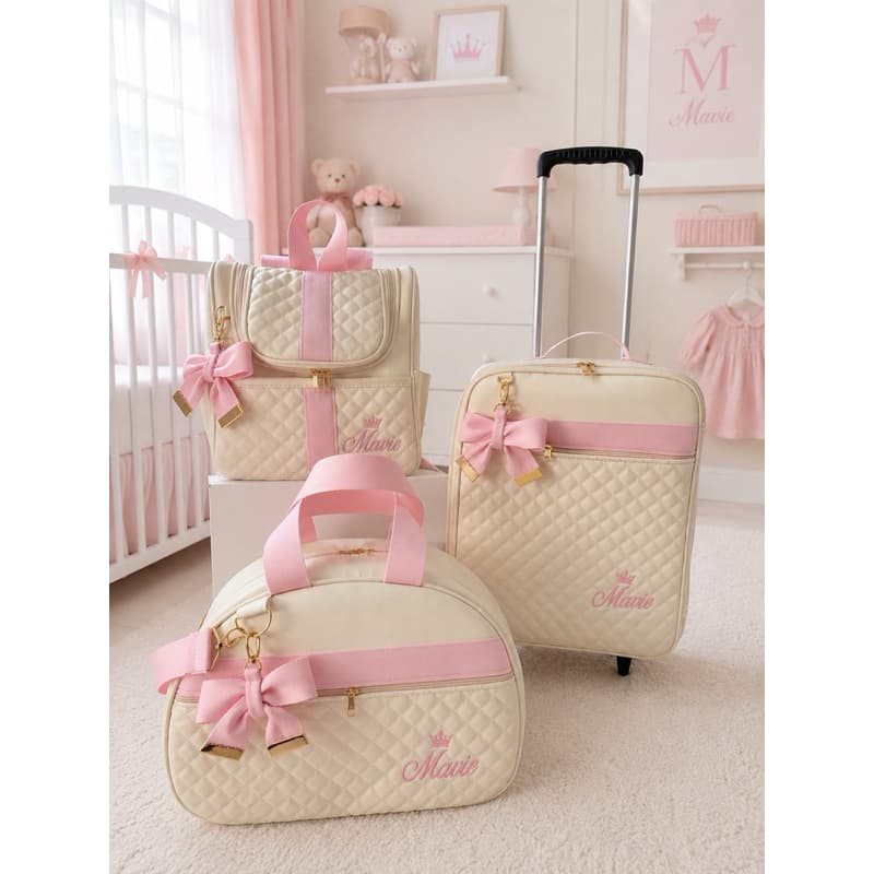 KIT DE BOLSA BEBÊ  PERSONALIZADA COM NOME DO BEBÊ  MENINA OU MENINO