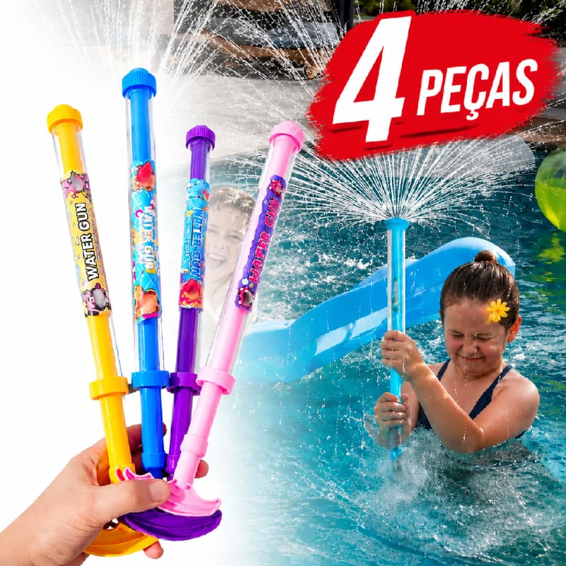 Lançador de Água Colorido para Piscina, Praia e Diversão no Verão