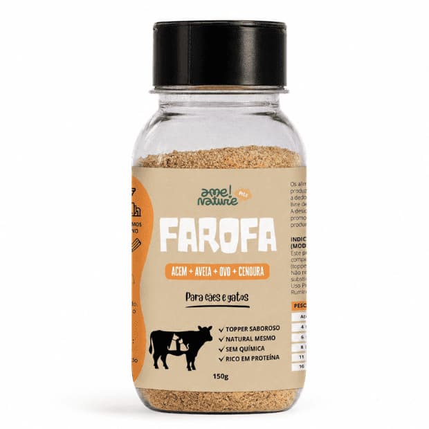 Saborizante Pet 100% Natural para ração de Cachorro e gato /Sabor Carne Bovino 150gr Ame Nature